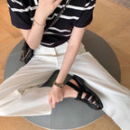 Damen komfortable Riemchen-Sandalen mit robustem Sohlenprofil und verstellbarem Schnallenverschluss R&B