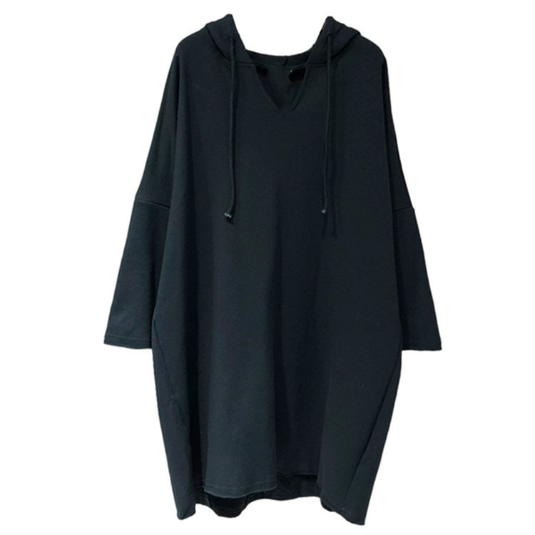 Damen Hoodie-Kleid mit großzügigem Schnitt und Kapuze
