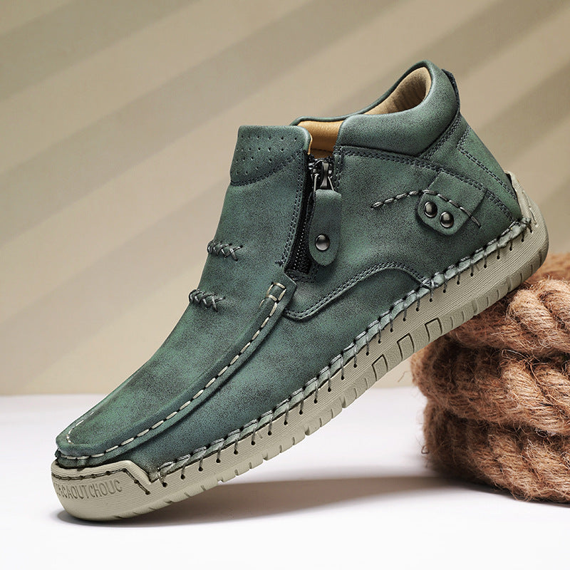Herren Bequeme und modische Stiefeletten mit Reißverschluss R&B