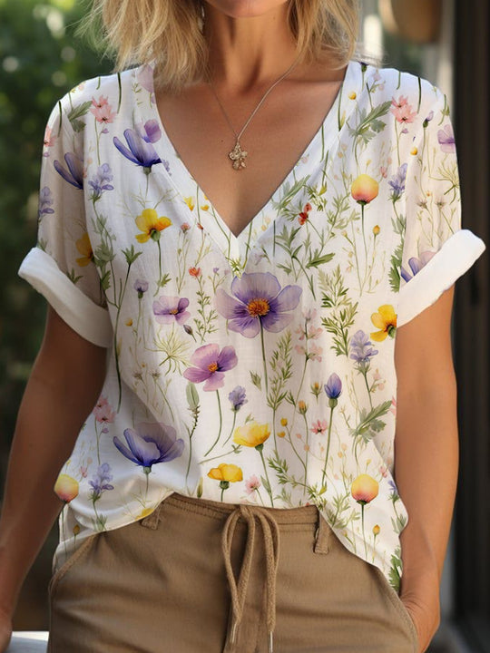 Damen Bluse mit floralem Design R&B