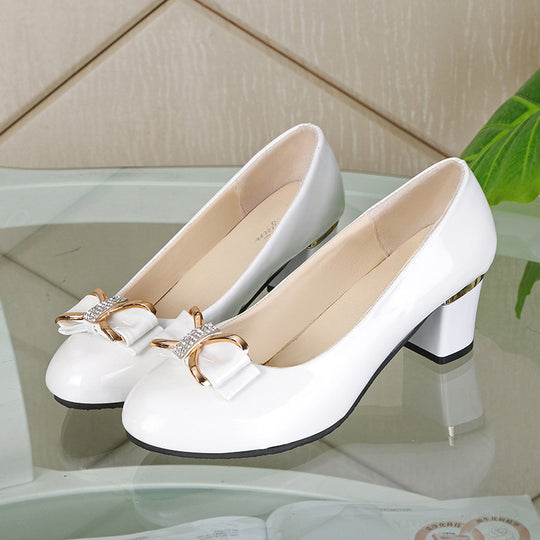 Damen Elegante Ballerinas mit glänzendem Obermaterial und schicker Schleifenverzierung R&B