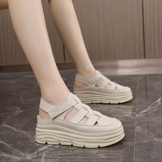 Damen luftige Plateau Sandalen R&B