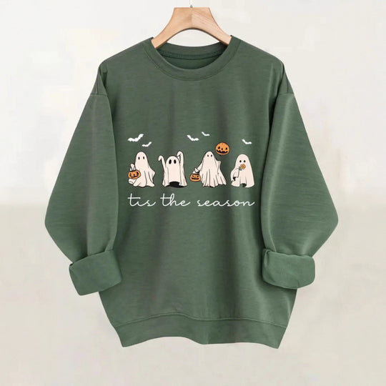 Damen Sweatshirt mit verspielt gruseligem Motiv R&B