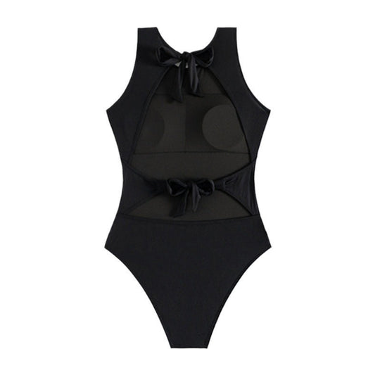 Damen Einteiler Badeanzug mit hochgeschlossenem Kragen und elegantem Schnitt R&B