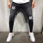 Herren trendige Skinny Jeans mit aufregenden Designelementen R&B