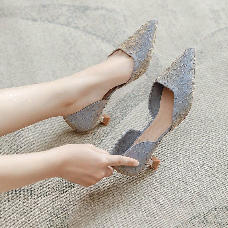 Damen elegante spitze Absatzschuhe