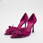 Damen elegante Spitze Pumps mit floralem Design R&B