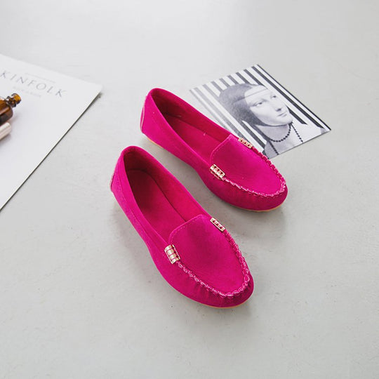 Damen nan bequeme Veloursleder Mokassins mit gepolsterter Innensohle R&B