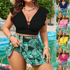 Damen Bikini-Set mit stilvollem Wickelrock und elegantem Oberteil R&B