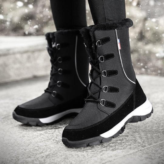 Damen isolierte Winterstiefel mit rutschfester Sohle und weichem Innenfutter R&B