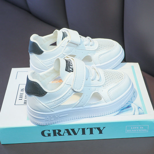 Damen sportliche Sneaker mit praktischem Klettverschluss und atmungsaktiver Mesh-Oberfläche R&B