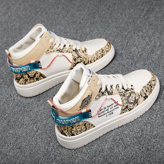 Damen Hohe Sneaker im urbanen Design mit auffälligem Print R&B