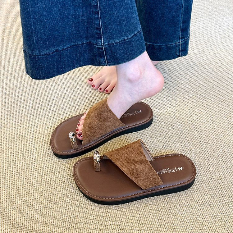 Damen modische Riemensandalen mit komfortablem Fußbett und zierlichem Design R&B