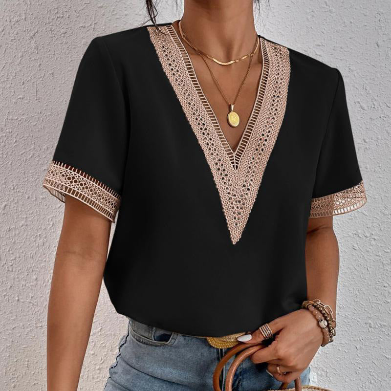 Damen Tunika mit luxuriösem Spitzenbesatz R&B