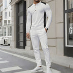 Herren Sportanzug mit moderner Knopfleiste und atmungsaktivem Material R&B