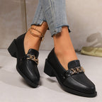 Damen Elegante Mokassins mit modischem Kettenbesatz R&B