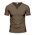 Herren nan V-Ausschnitt-Sportshirt mit ergonomischen Formnähten und elastischem Jersey R&B