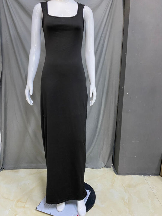 Damen Elegantes Maxikleid mit tiefem Rückenausschnitt und figurbetontem Schnitt R&B