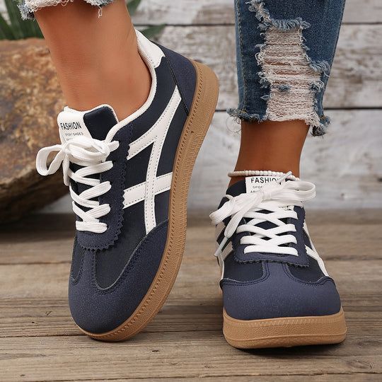 Damen Sneakers im Retro-Design mit hochwertiger Schnürung R&B