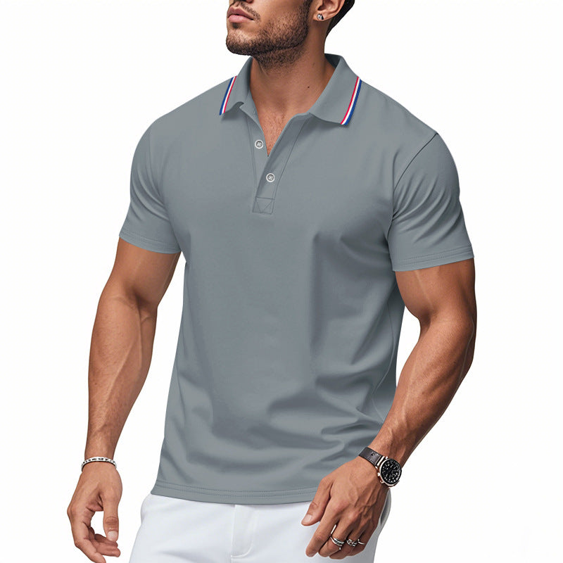 Herren Poloshirt mit modernem Kragen und feuchtigkeitsregulierender Technologie R&B