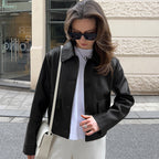 Damen Modische jacke im eleganten Cropped-Schnitt mit praktischen Taschen R&B