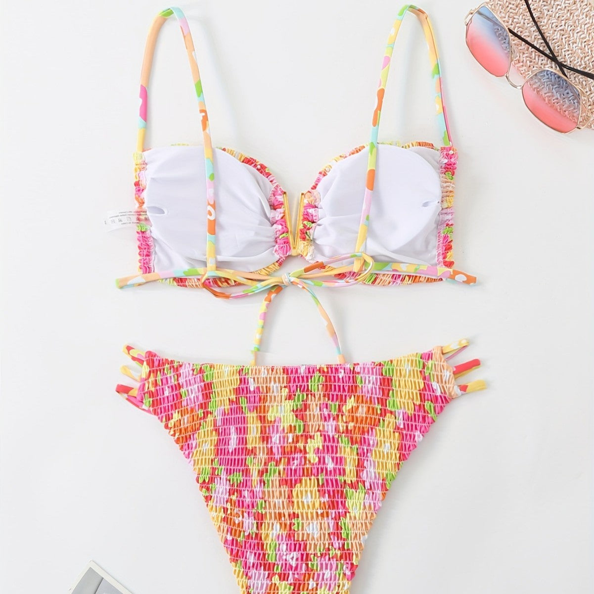 Damen Bandeau-Bikini mit verspieltem Rüschen-Design R&B