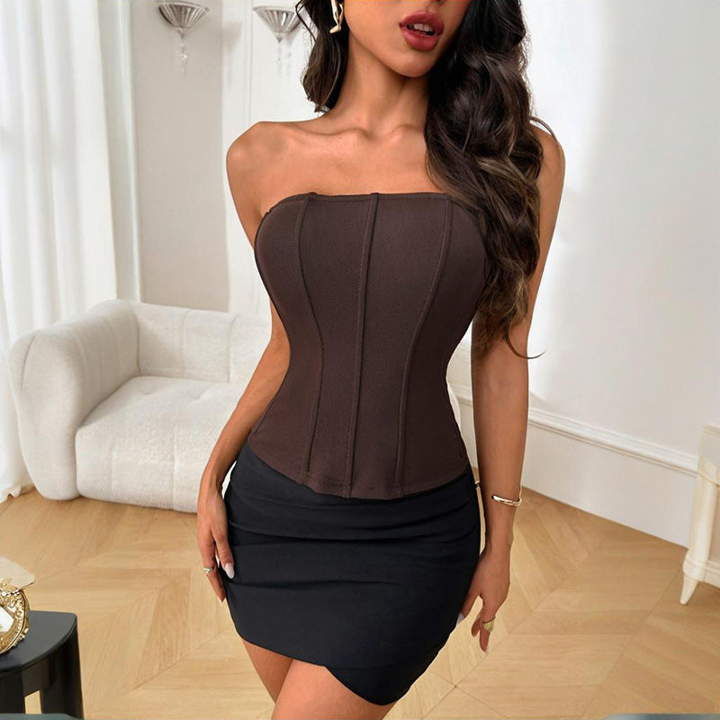 Damen Bustier-Oberteil mit figurformendem Design R&B