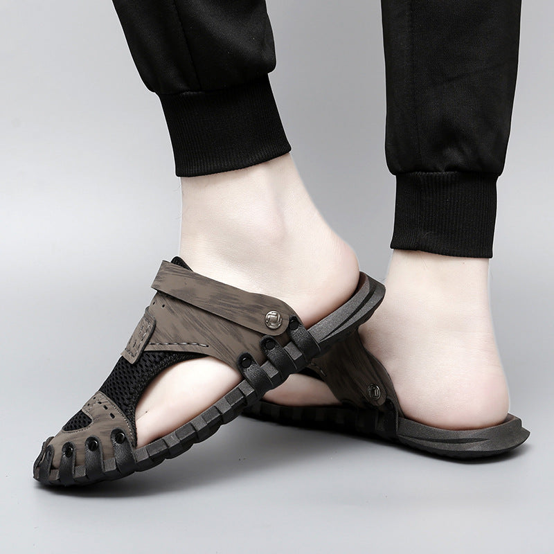 Damen Sportliche Aqua-Sandalen mit atmungsaktiver Netzstruktur und rutschfester Sohle R&B