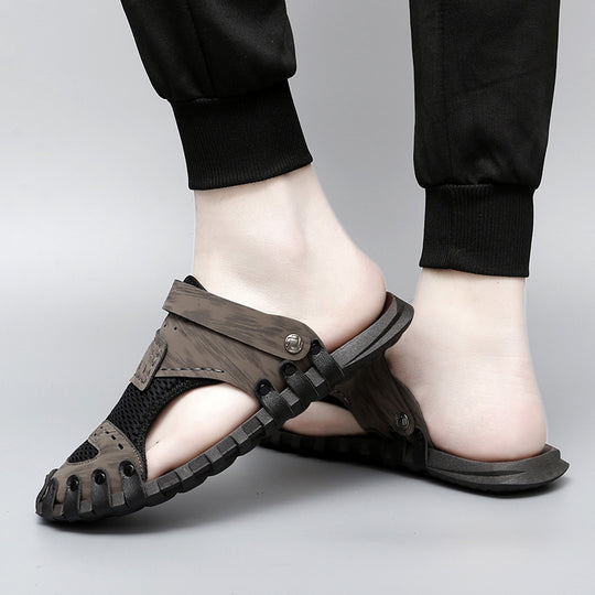 Damen Sportliche Aqua-Sandalen mit atmungsaktiver Netzstruktur und rutschfester Sohle R&B