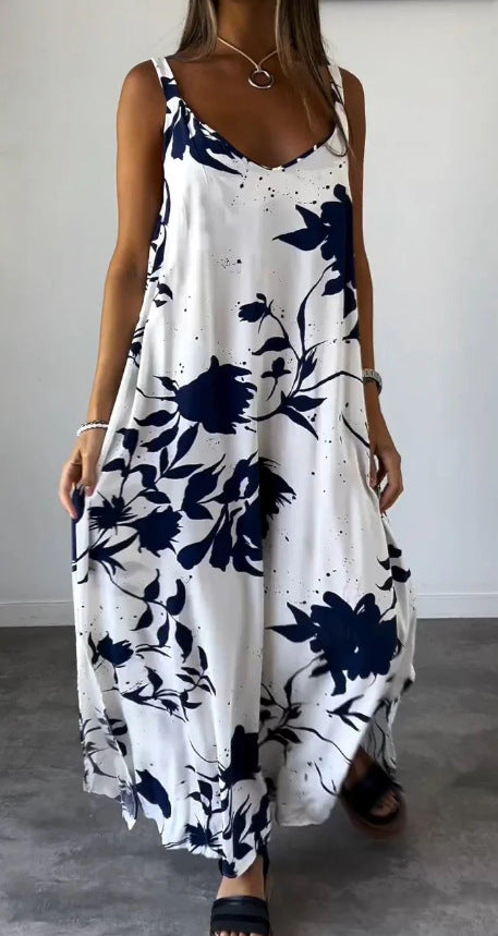 Damen Maxikleid mit fließendem Schnitt und floralem Design R&B