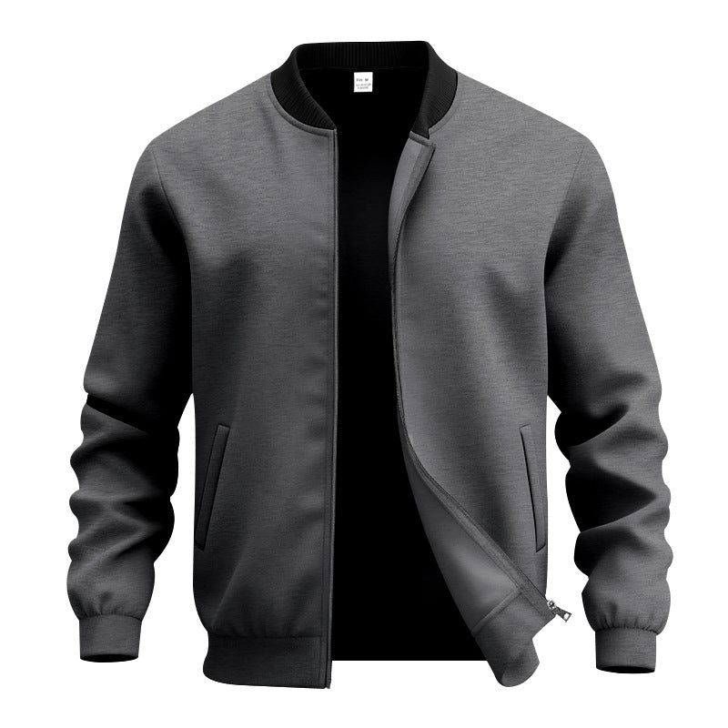 Herren nan leichter Blouson im Bomberstil mit teilverdecktem Reißverschluss, Rippbündchen und Eingrifftaschen R&B