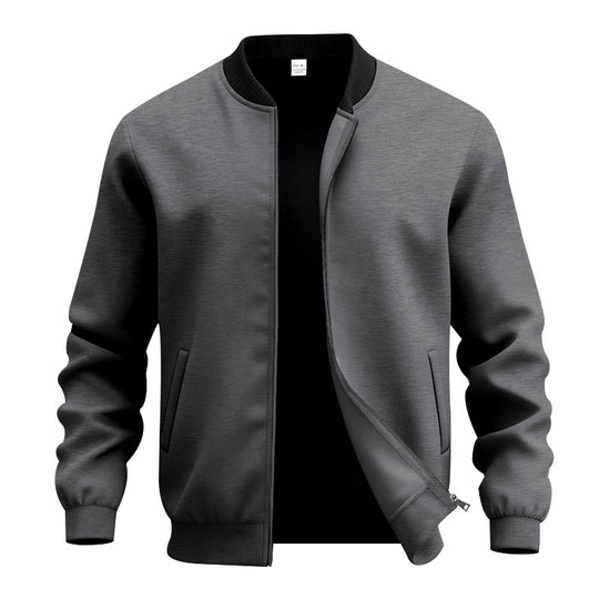 Herren nan leichter Blouson im Bomberstil mit teilverdecktem Reißverschluss, Rippbündchen und Eingrifftaschen R&B