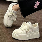 Damen Plateau-Sneaker mit modischem Design und bequemer Dämpfung R&B