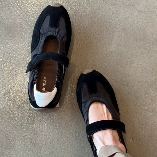 Damen modische Sneakers mit verstellbarem Klettverschluss und komfortabler Sohle R&B