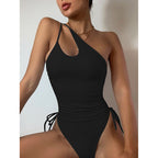 Damen Cut-Out Badeanzug mit asymmetrischem Schnitt R&B
