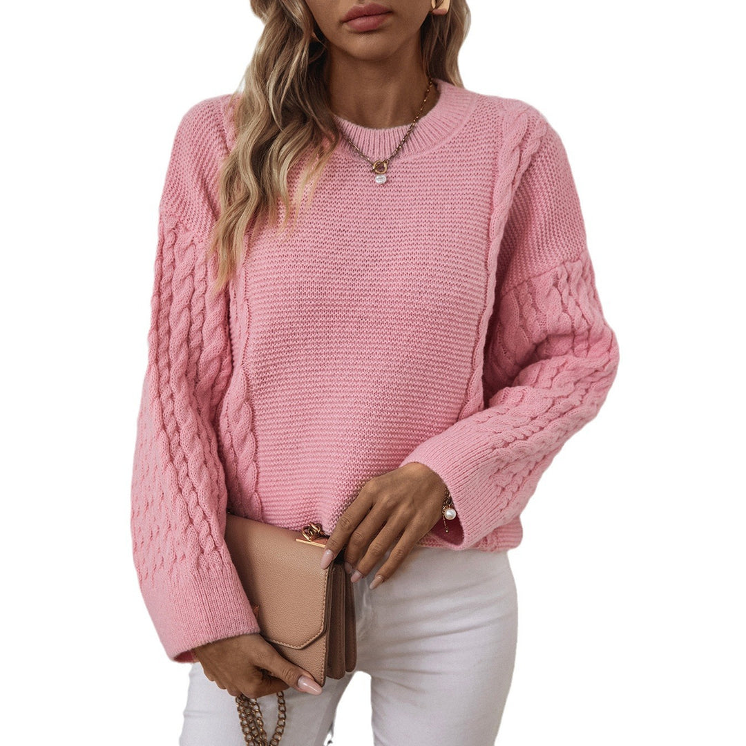 Damen Strickpullover mit strukturiertem Zopfmuster R&B