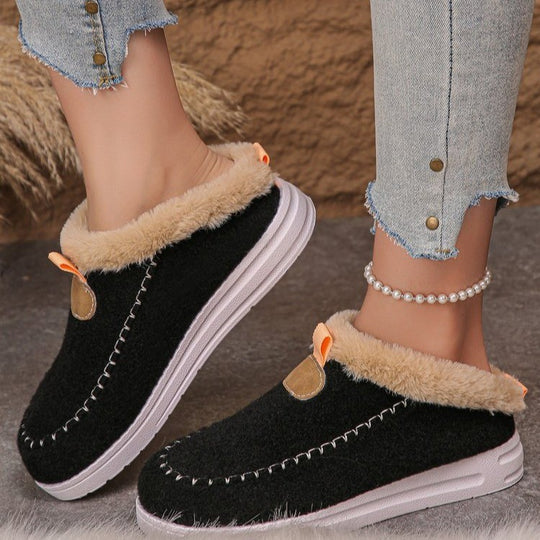 Damen Fluffy Hausschuhe mit rutschfester Sohle und kuscheligem Innenfutter R&B