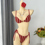 Damen Triangel-Bikini mit verspieltem Bindungsdesign R&B