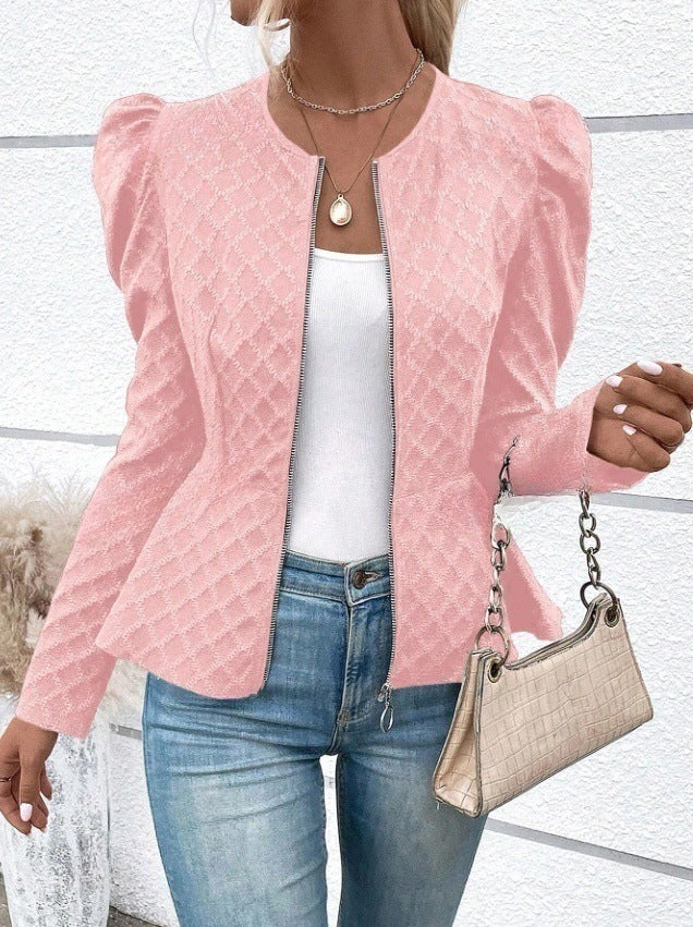 Damen modischer Blazer mit Puffärmeln R&B