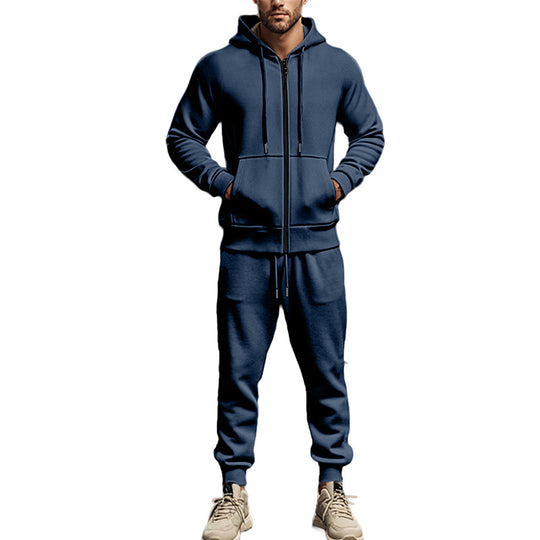 Herren Sportliches Freizeit-Set mit Kapuze und Reißverschluss R&B