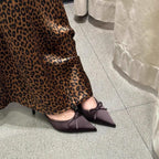 Damen Slingback High Heels mit zarter Schleifenverzierung R&B