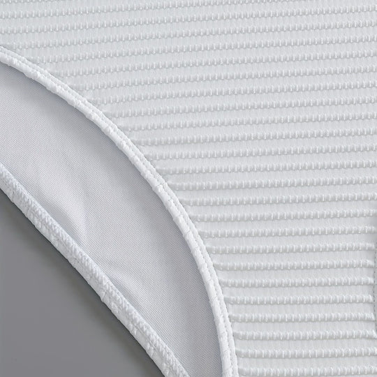 Damen Einteiliger Badeanzug mit raffiniertem Streifenmuster R&B