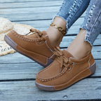 Damen komfortable Sneaker mit weichem Obermaterial und rutschfester Sohle R&B