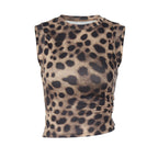 Damen Figürliches Top im Leopardenmuster R&B