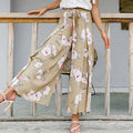 Damen Weite Palazzo-Hose mit floralem Design und elastischem Bund R&B