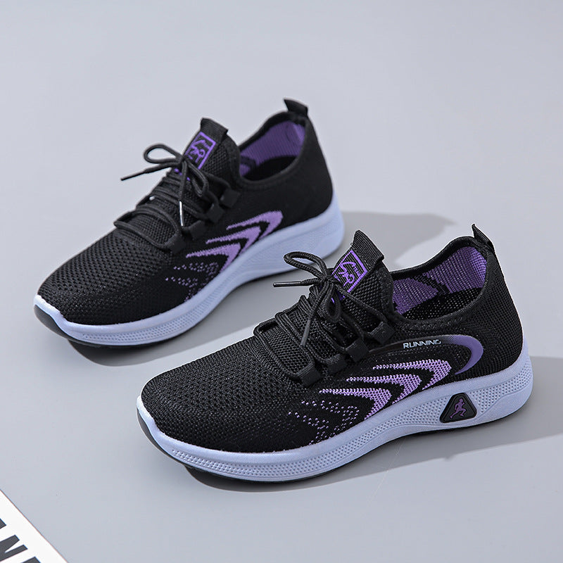 Damen atmungsaktive Laufschuhe mit flexibler Sohle und innovativem Obermaterial
