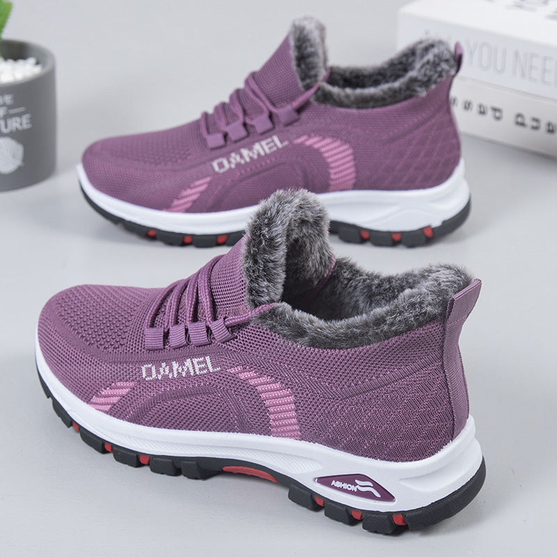 Damen Winterfeste und Atmungsaktive Sneakers mit Kuscheligem Innenfutter R&B