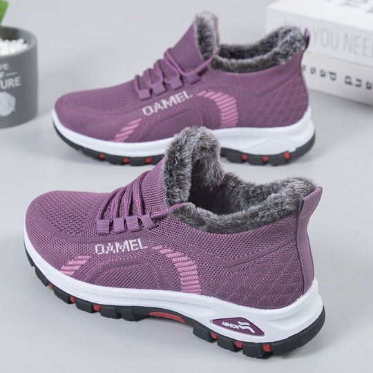 Damen Winterfeste und Atmungsaktive Sneakers mit Kuscheligem Innenfutter R&B