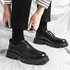 Damen modische Schnürschuhe mit robuster Plattformsohle und hochwertigem Leder R&B