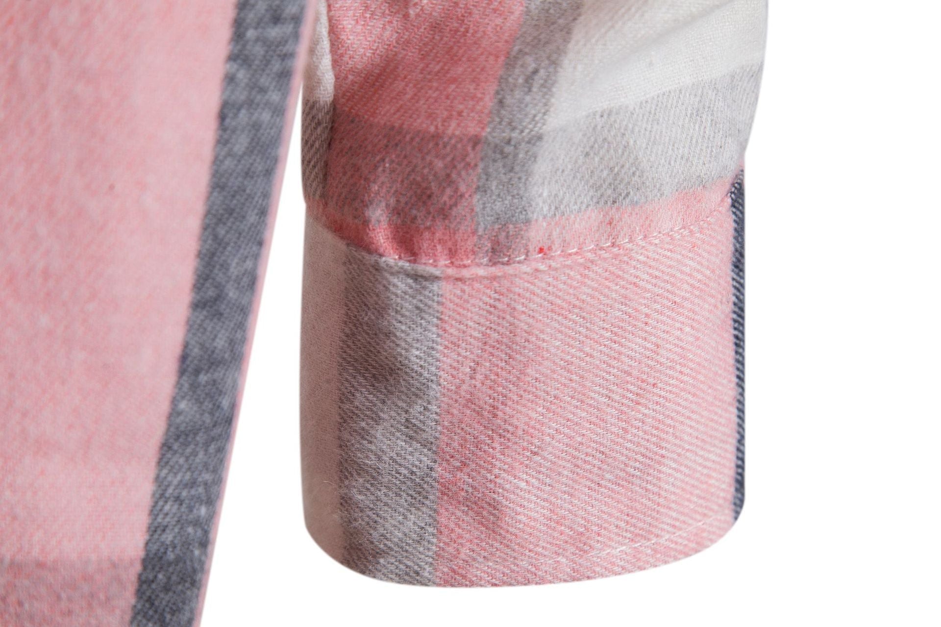 Herren Langarm-Hemdjacke mit Kapuze und modernem Karomuster